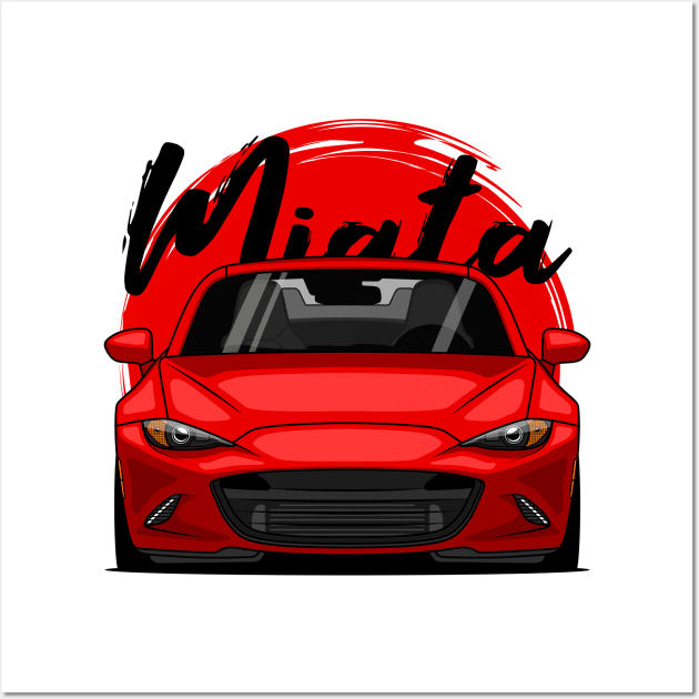 Red Miata MX5 ND Wall Art by GoldenTuners